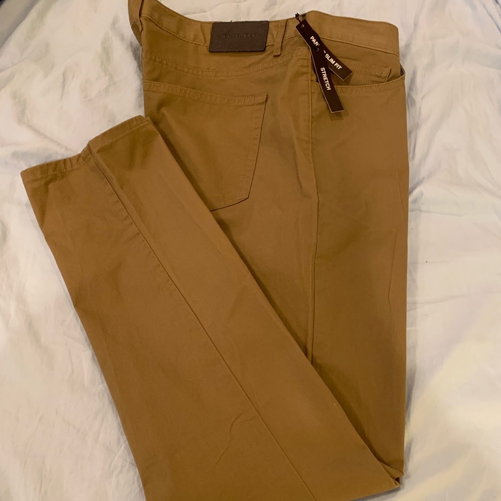 Michael Kors Slim Fit Chinos in Brown